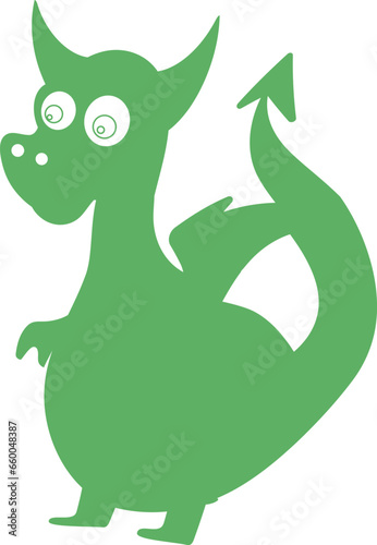 Dragon green for decoration and design.