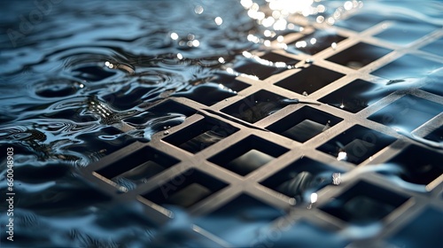Film close up of water drai...
