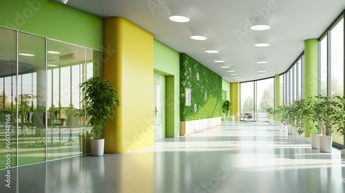 Office interior  with eco interior decoration  Home interior with decor  plants decoration interior design of work space