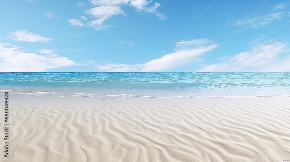 Isolated tropical beach white background realistic sand texture 3d render