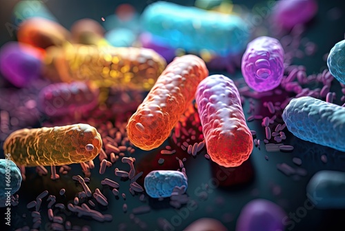 Bacteria of probiotics photo