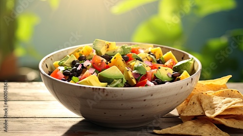 Healthy salad with avocado ...