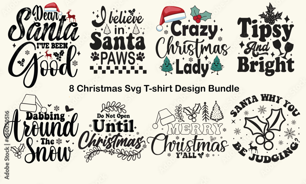 Christmas Svg T-shirt Design Bundle Christmas Svg T-shirt Design Bundle