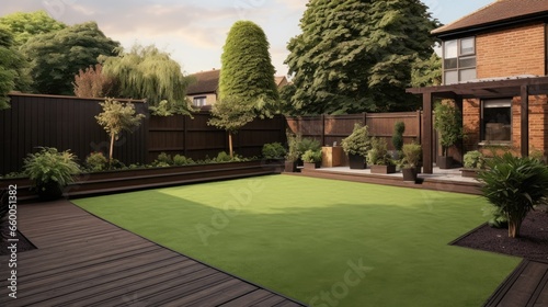 Freshly landscaped garden w...