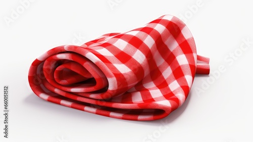 Isolated red checkered clot...