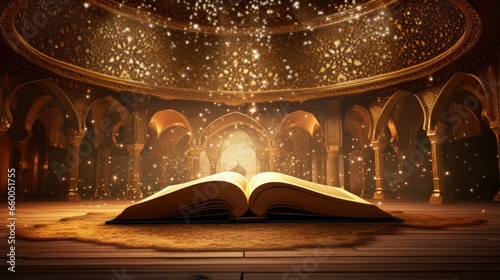 Light in a mosque illuminat...