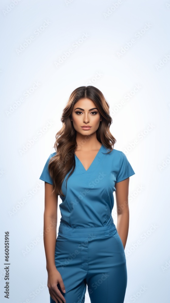 Pretty woman doctor or nurse isolated on white background Pretty woman doctor or nurse isolated on white background