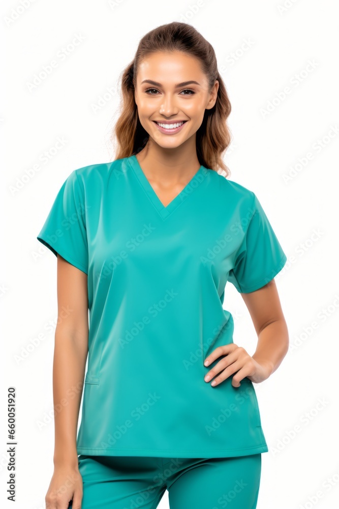 Pretty woman doctor or nurse isolated on white background Pretty woman doctor or nurse isolated on white background