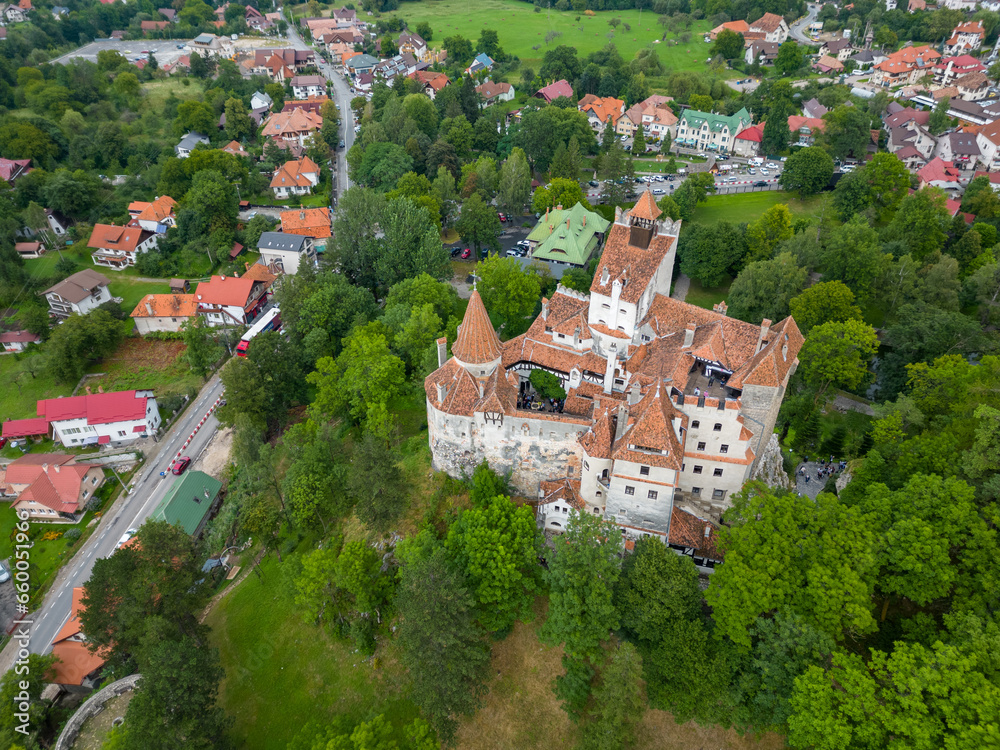 Obraz premium Bran Castle air view.