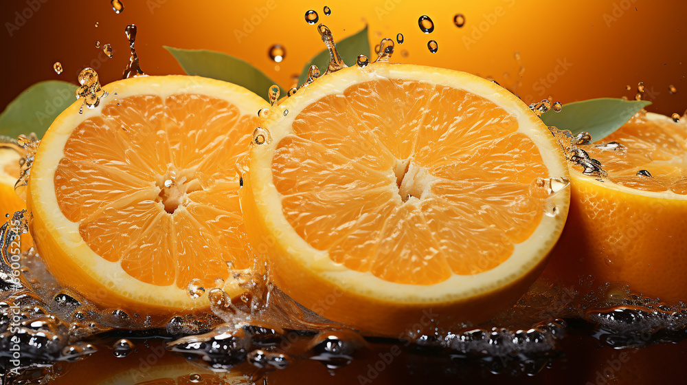 Appetizing cut lemon fruits with drops of juice Appetizing cut lemon fruits with drops of juice