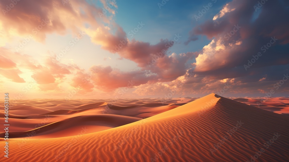 Sunset in the desert