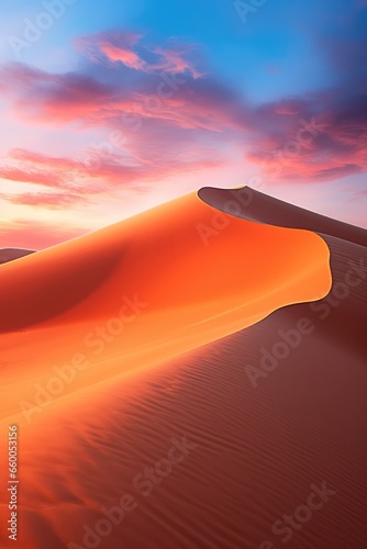 Sunset over the desert - generative ai