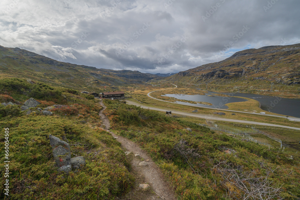 View from Steinbergdalen, Aurland, Norway