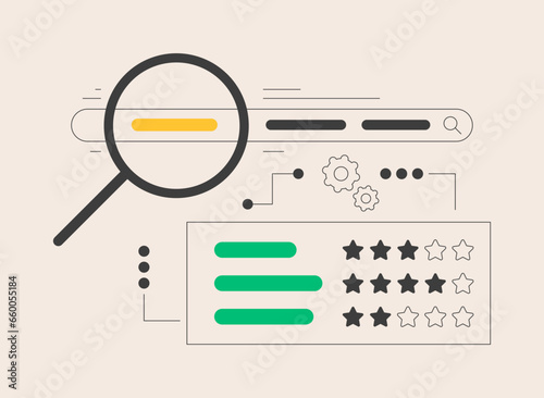 Keyword ranking abstract concept vector illustration.