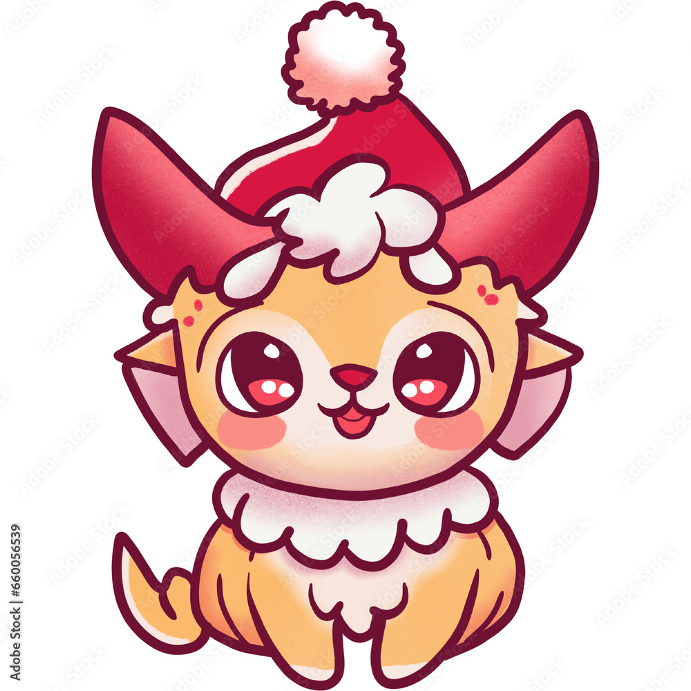 Fototapeta premium Reindeer cartoon cute for christmas