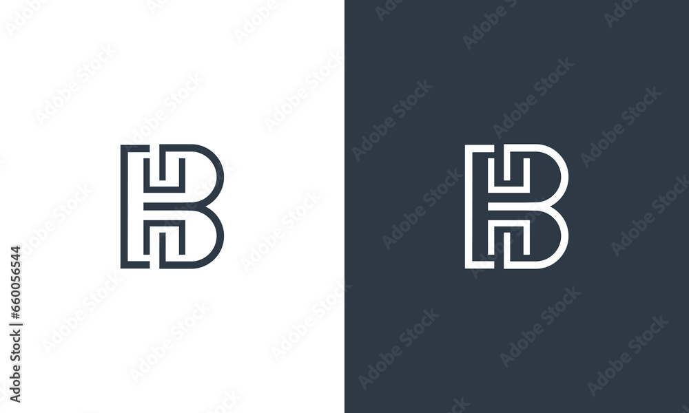 collection of initials bh logo design vector collection of initials bh logo design vector
