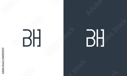 collection of initials bh logo design vector