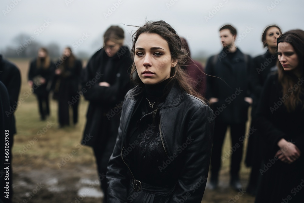 Portrait of a young sad women, Funeral concept. Portrait of a young sad women, Funeral concept.