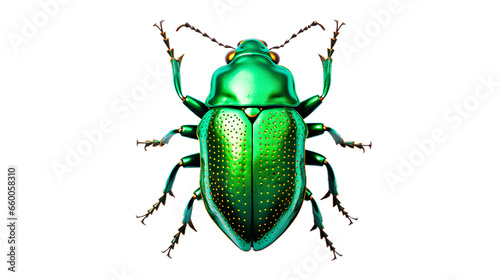Leaf beetle Chrysolina graminis isolated on white background, dorsal view of beetle. Beautiful green insect tansy beetle.. Isolated on Transparent background. ©  Mohammad Xte