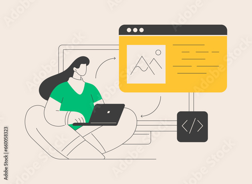 Microsites abstract concept vector illustration.