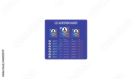 Game leaderboard with abstract background