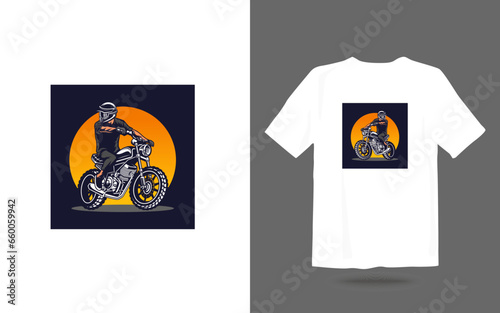 Motocross adventure vector for clothing, biker t-shirt design for motorcycle lovers vintage atv t-shirt motorcycle design