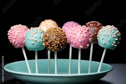 Delicious bite sized cake pops, a sweet treat for any occasion photo