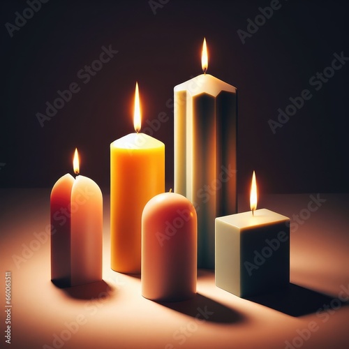 burning candle in the dark