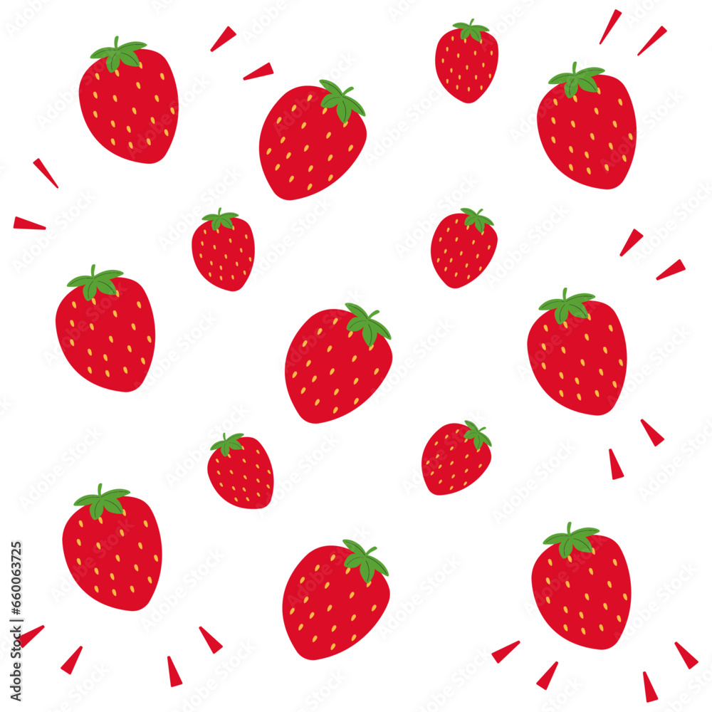 Ilustración vectorial de frutillas. Diseño de plantilla de frutillas Ilustración vectorial de frutillas. Diseño de plantilla de frutillas