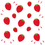 Ilustración vectorial de frutillas. Diseño de plantilla de frutillas