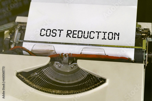 The text is printed on a typewriter - cost reduction