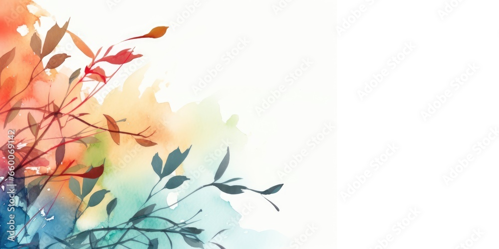 Beautiful abstract colorful watercolor floral design background. beautiful Generative AI AIG32