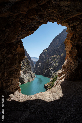 Dark Canyon ( Turkish; Karanlık Kanyon ) in Kemaliye. View of the Dark Canyon in the morning light. Turkey travel. Kemaliye, Erzincan , Turkey photo