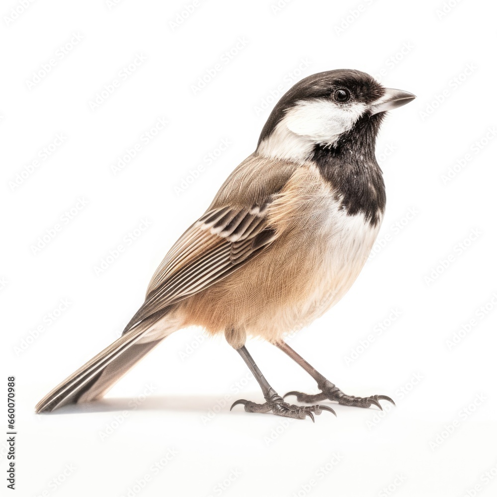 Obraz premium Mexican chickadee bird isolated on white background.