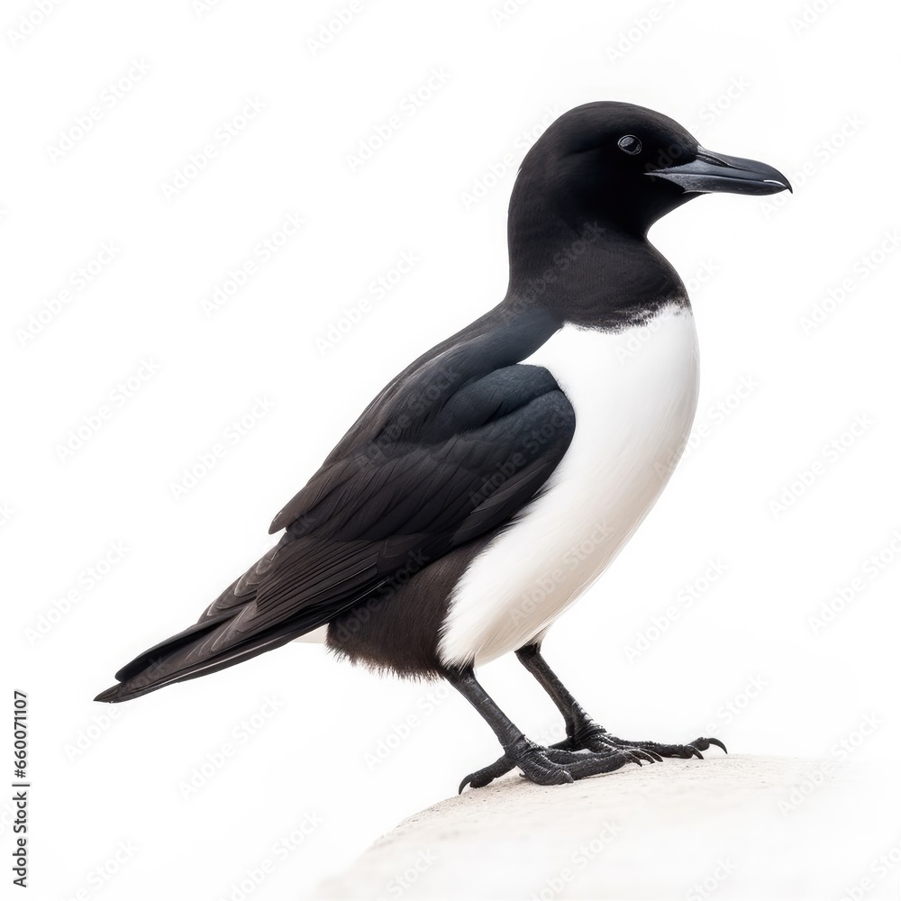 Obraz premium Razorbill bird isolated on white background.