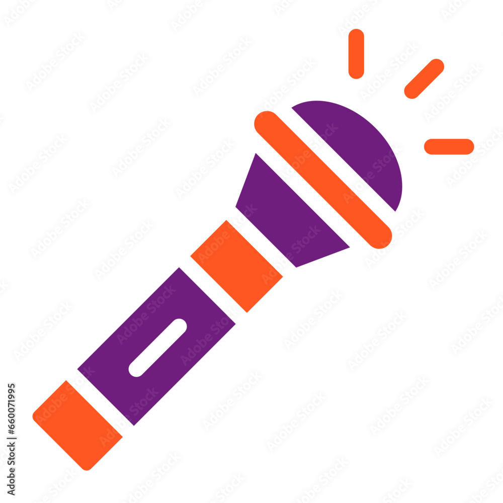 Flashlight Vector Icon Design Illustration Flashlight Vector Icon Design Illustration