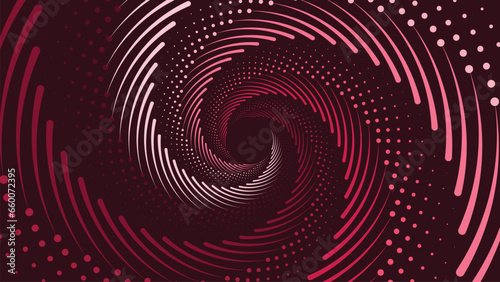 Abstract spiral round vortex logo type background. This creative background can be used as a banner or website landing page.
