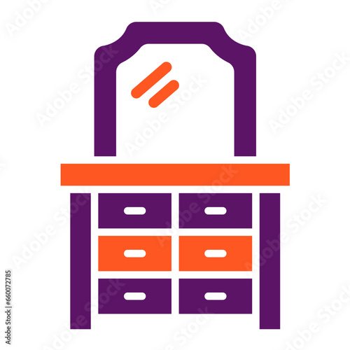 Dressing Table Vector Icon Design Illustration