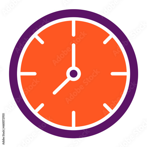 Wall Clock Vector Icon Design Illustration