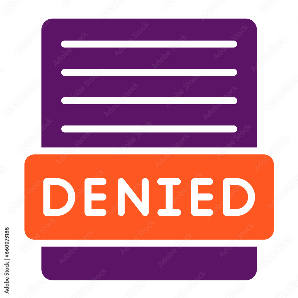 Denied Vector Icon Design Illustration Denied Vector Icon Design Illustration
