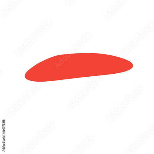 long red abstract blob for title text