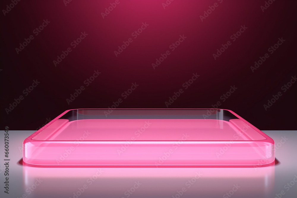Pink Glass Podium for Modern Product Showcase - Created with Generative AI Tools Pink Glass Podium for Modern Product Showcase - Created with Generative AI Tools