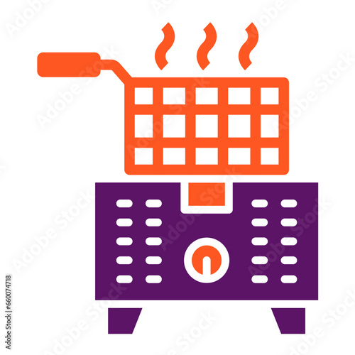 Deep Fryer Vector Icon Design Illustration