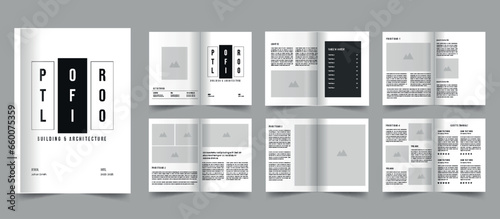Architecture portfolio template or portfolio layout design
