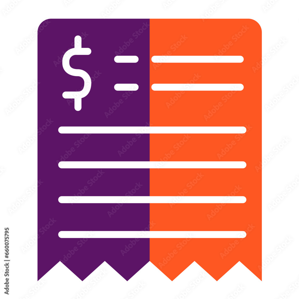 Receipt Vector Icon Design Illustration Receipt Vector Icon Design Illustration