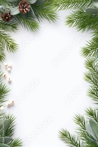 A pine branch with cones