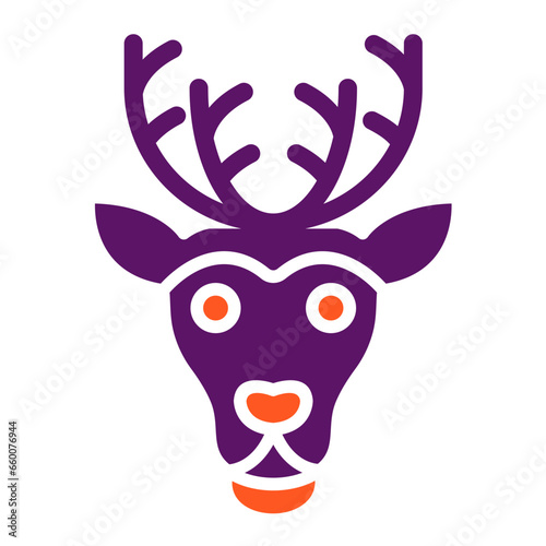 Reindeer Vector Icon Design Illustration