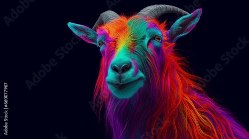 satanic psychodelic coloured goat ultraminima list.Generative AI
