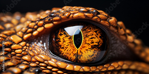 Highly detailed macro of a gecko's eye, fascinating textures, reflective surface © Marco Attano
