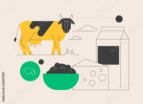 Dairy products abstract concept vector illustration.